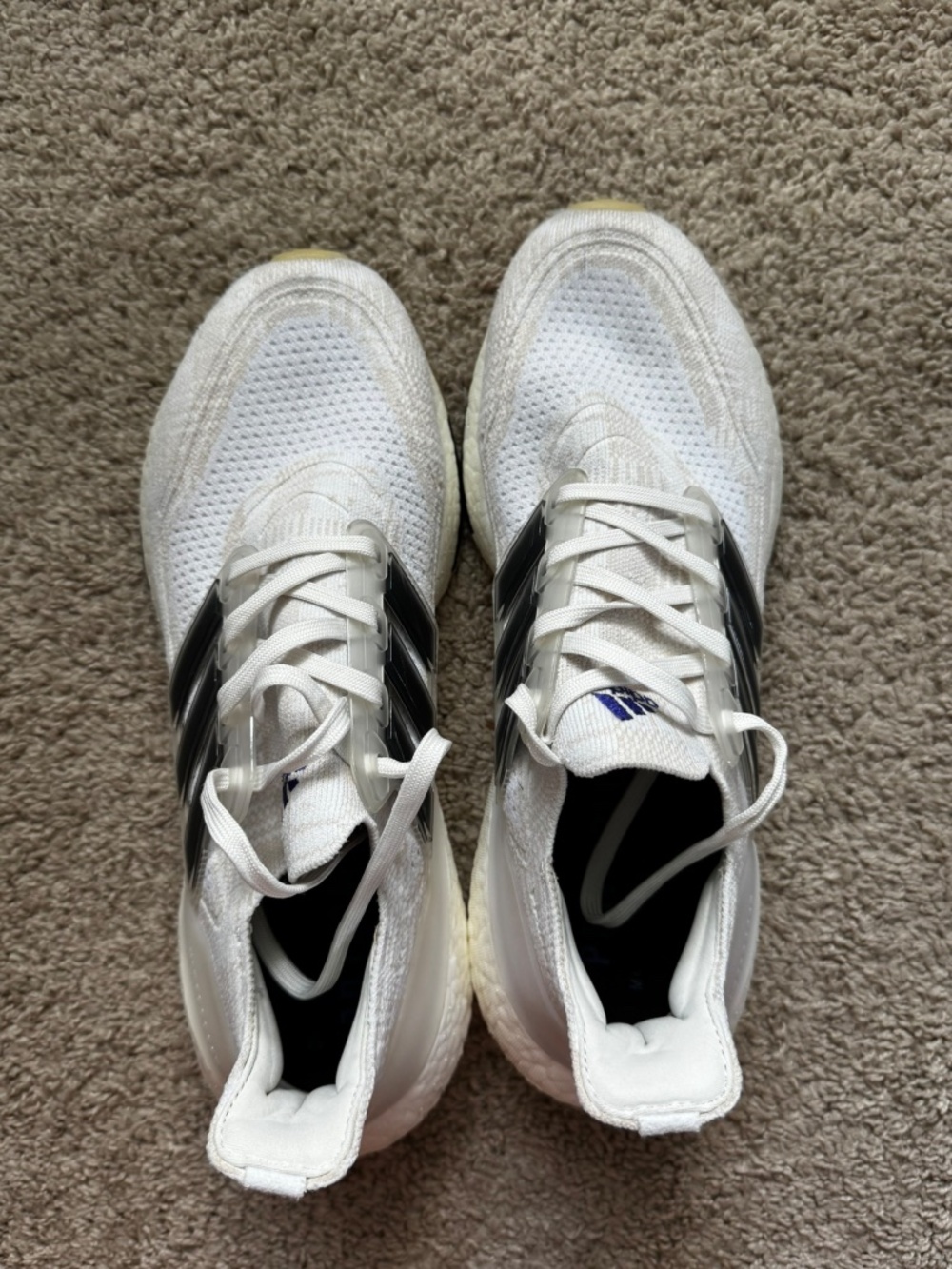 adidas Ultraboost 21 White Black Running Shoes FY0838 Womens Size 9.5 Sneakers - Picture 5 of 8